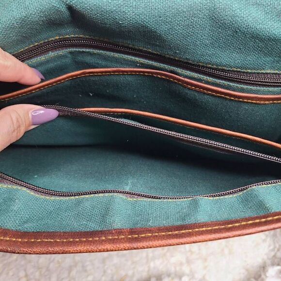 Great Seal Of The State Of Oklahoma Vintage Leather Saddlebag‎ Crossbody Purse - Picture 14 of 15